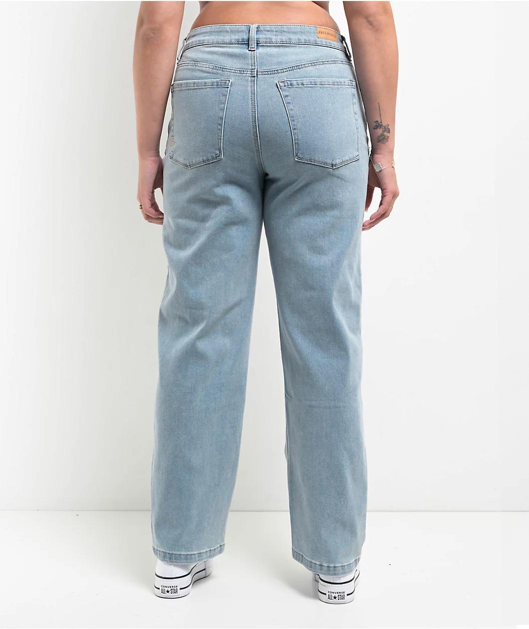 Freeworld Shore Blue Straight Leg Jeans Product Image