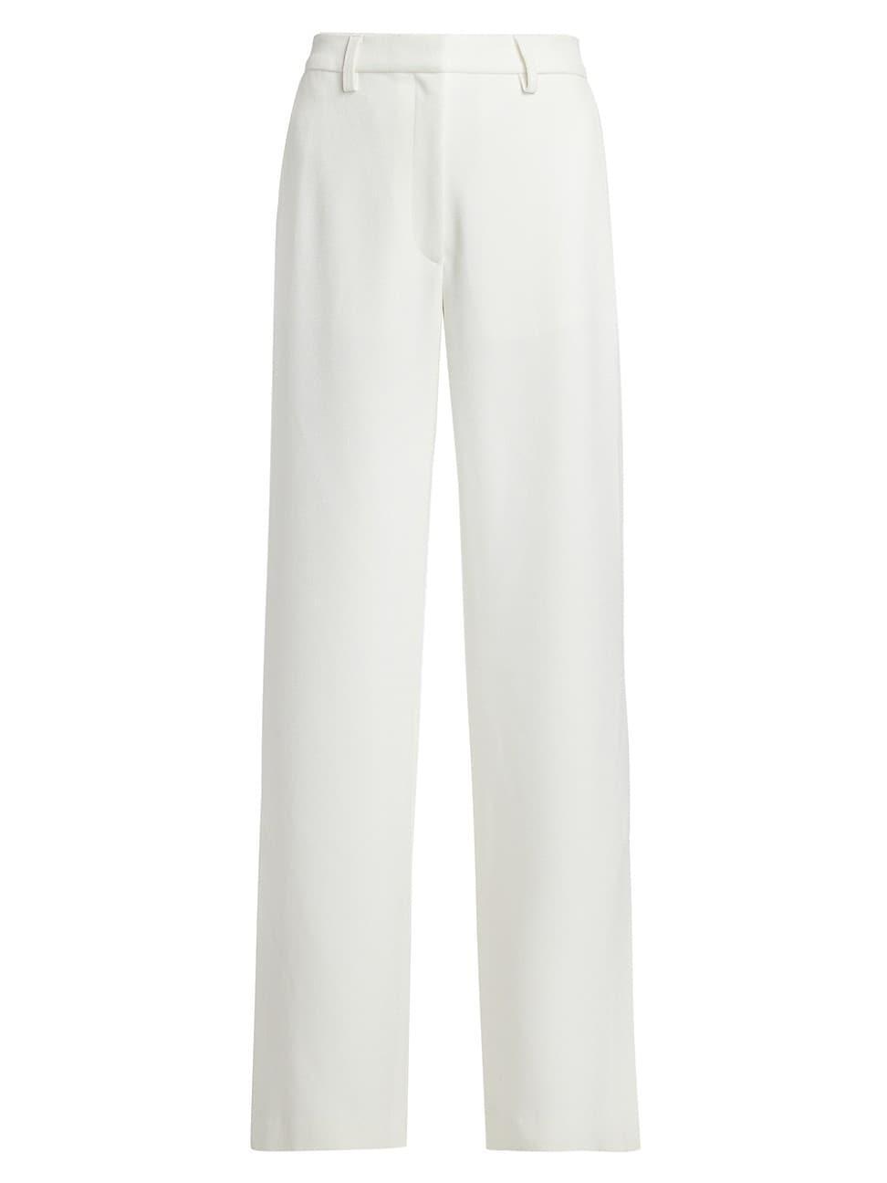 Womens Lyra Crepe Straight Trousers Product Image