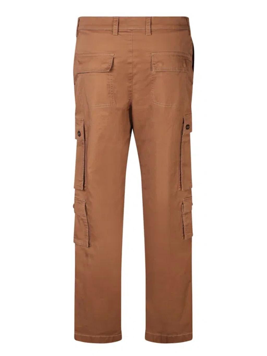 Beige Cargo Pants In Brown Product Image