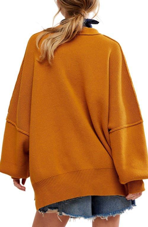 FREE PEOPLE Easy Street Tunic Sweater In Inca Gold Product Image