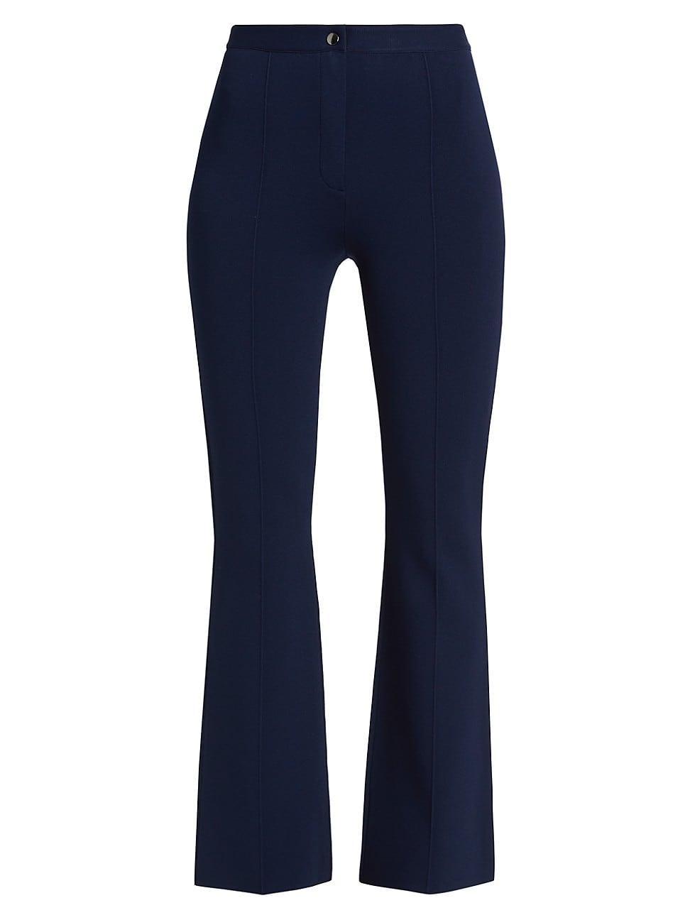 Womens Crepe High-Waist Flare-Leg Pants Product Image