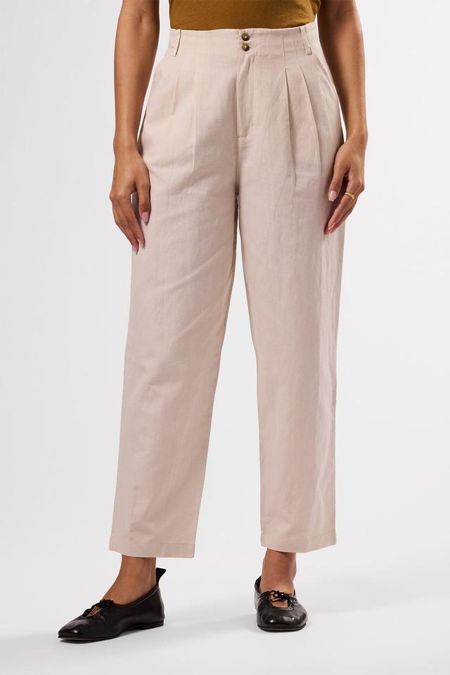 Larisa Cotton Linen Pant - Natural Product Image