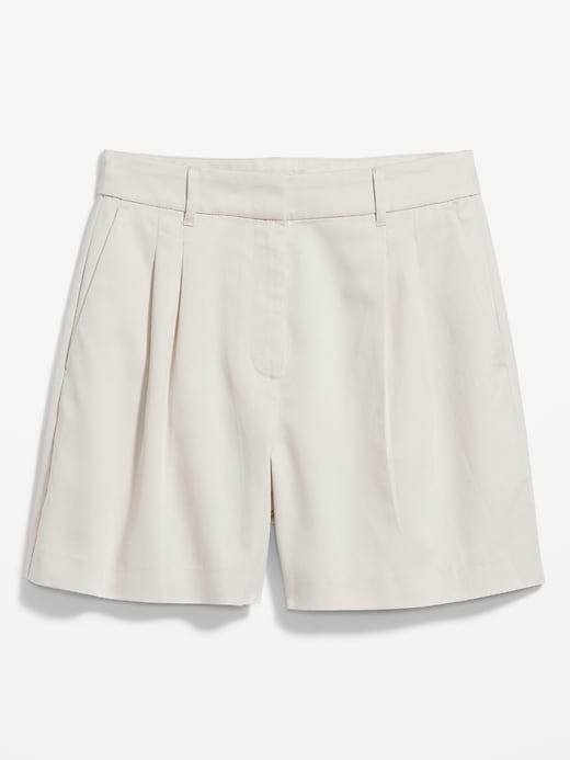 Extra High-Waisted Taylor Trouser Shorts -- 5-inch inseam Product Image