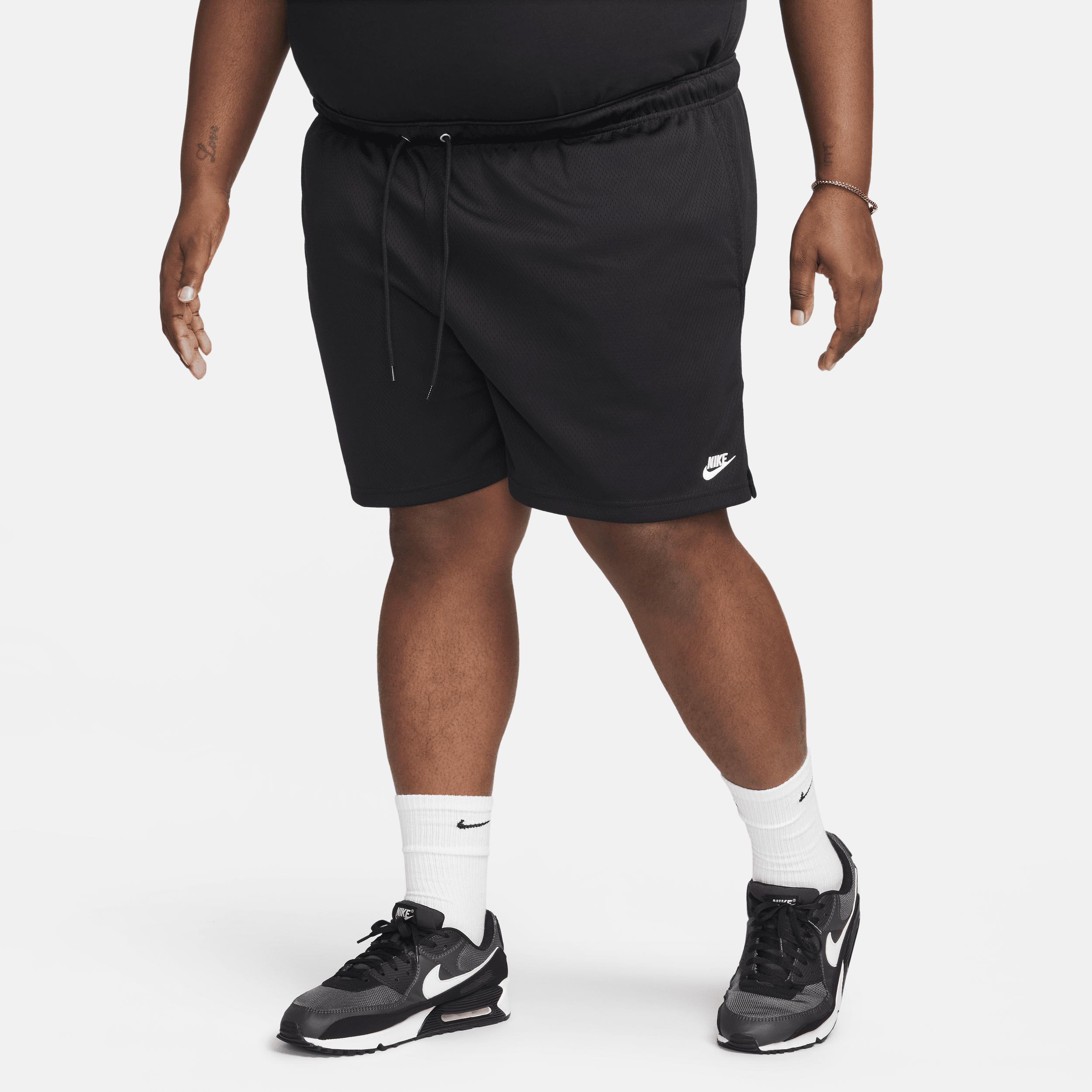 Nike Mens Nike Club Flow Mesh Shorts - Mens Black/White Product Image