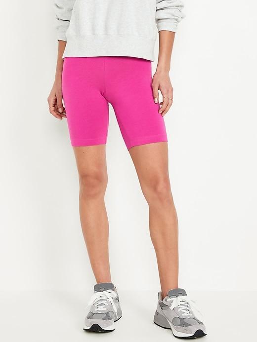 High-Waisted Biker Shorts -- 8-inch inseam Product Image