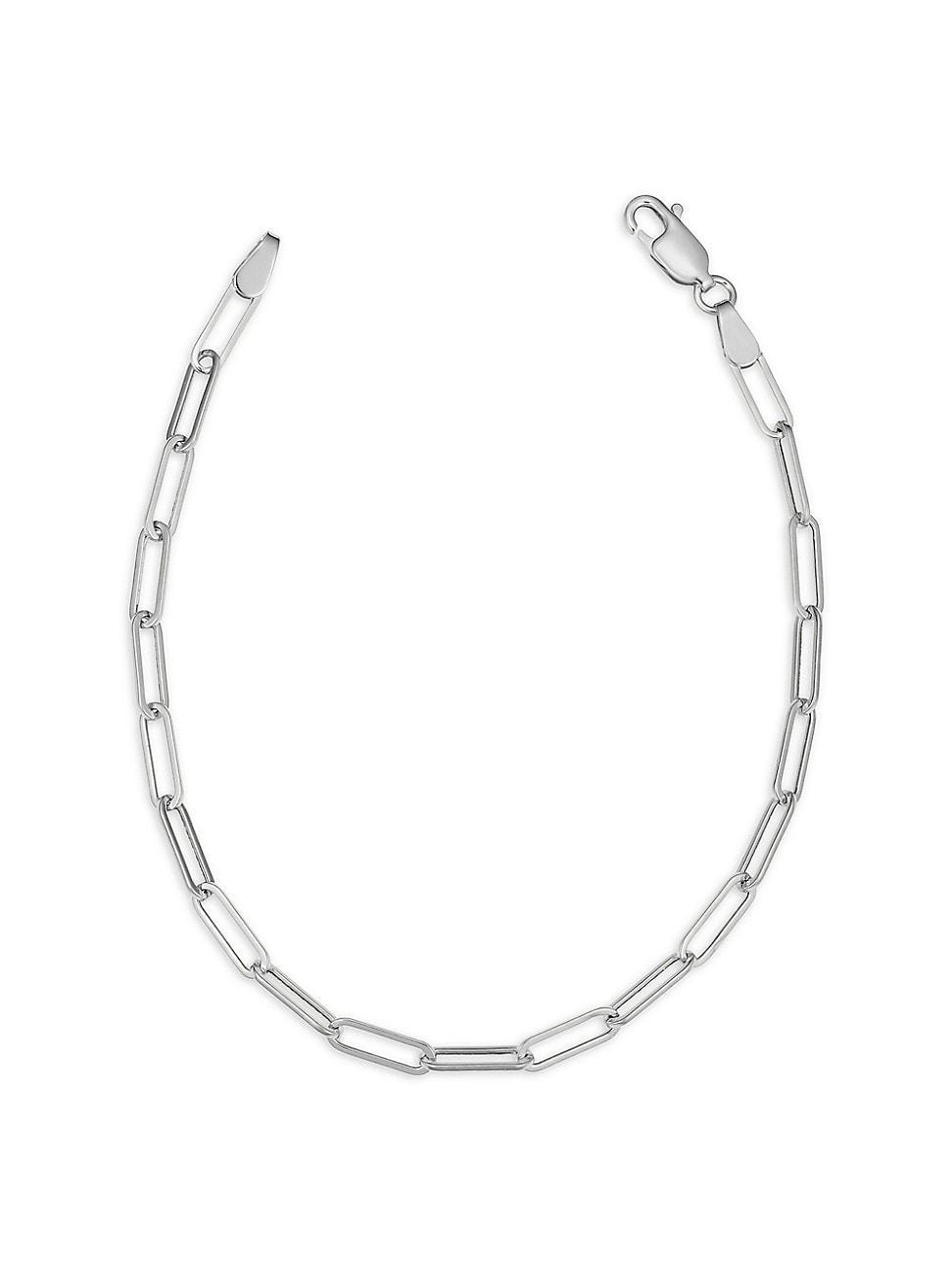 Womens 14K White Gold Venice Link Bracelet Product Image