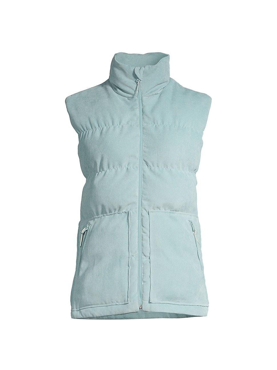 Womens Oversized Corduroy Puffer Vest Product Image