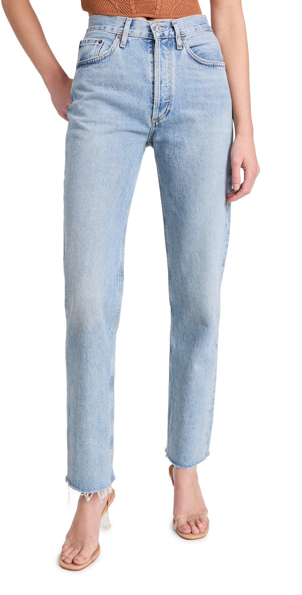 AGOLDE Lana Mid Rise Straight Jeans Sway 34 Product Image