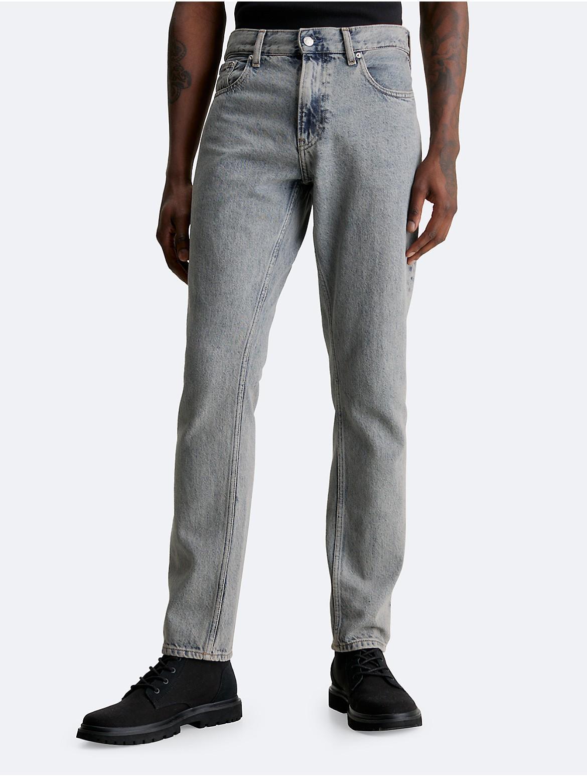 Calvin Klein Mens Authentic Straight Fit Jeans - Blue - 36W x 32L Product Image