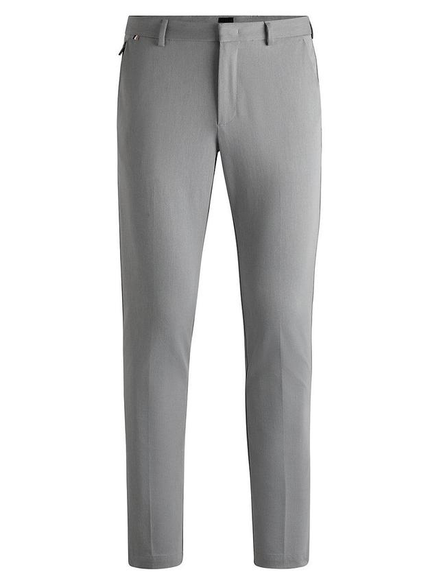 Mens Slim-Fit Trousers in a Cotton Blend with Stretch Product Image