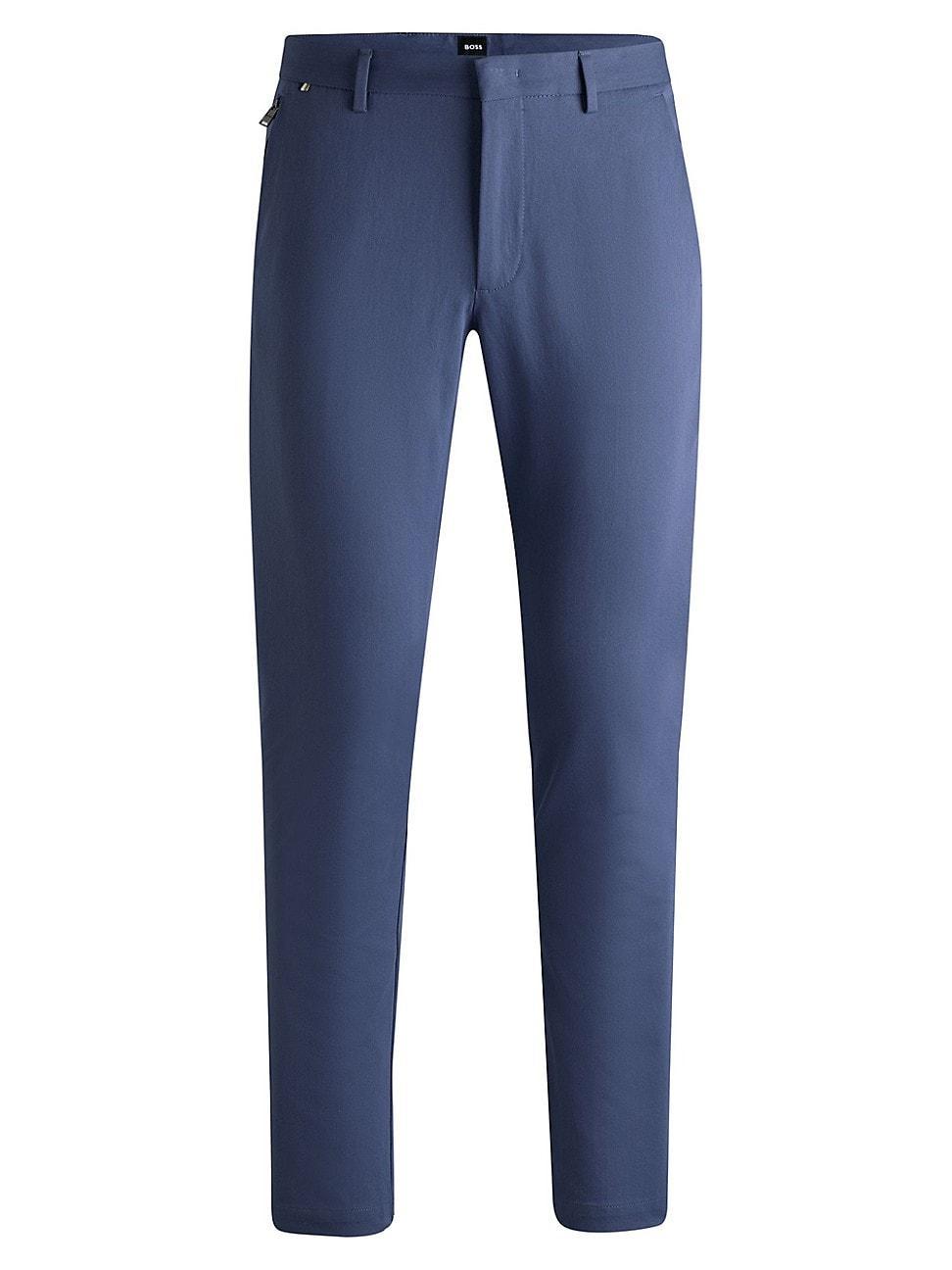 Mens Slim-Fit Trousers In A Cotton Blend With Stretch Product Image