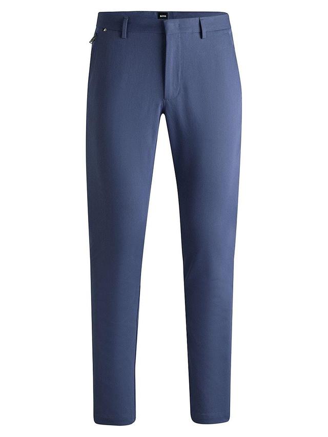 Mens Slim-Fit Trousers in a Cotton Blend with Stretch Product Image