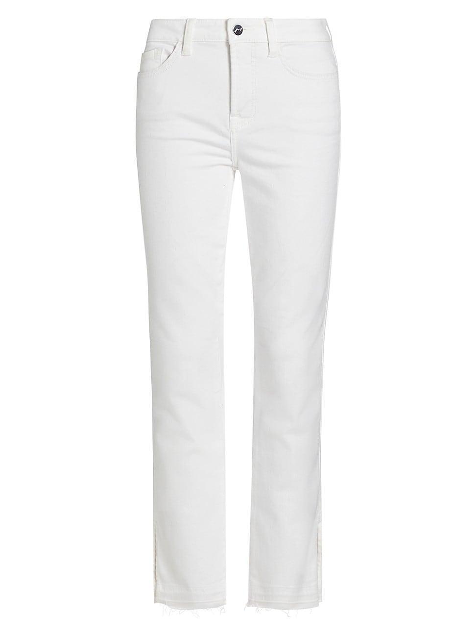 Womens Split-Hem Ankle Straight-Leg Jeans Product Image