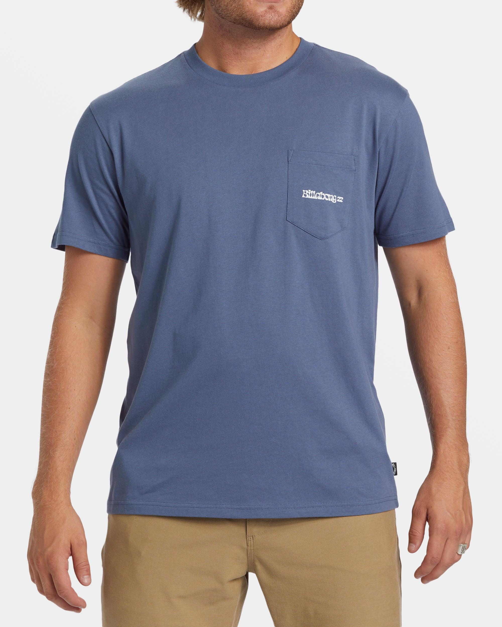 Funghi Pocket T-shirt - Slate Blue Male Product Image