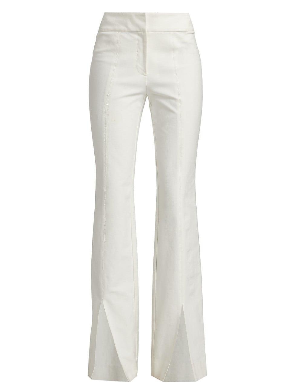 Womens Maeve Slit-Hem Flare Trousers Product Image