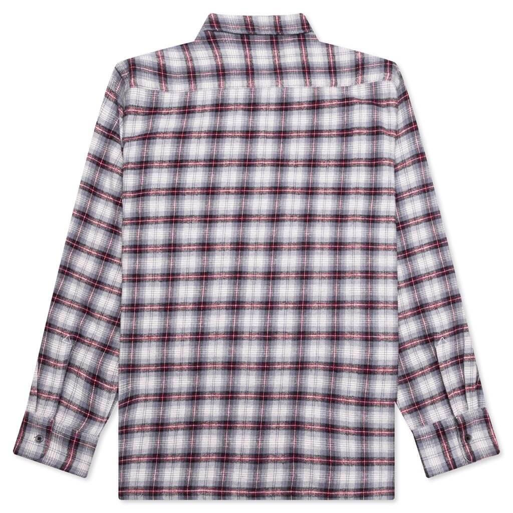 6 Pocket Flannel Shirt - Lavender/Bordeaux Male Product Image