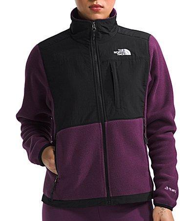 The North Face Womens Printed Denali Stand Collar Long Sleeve Zip Chest Pocket Jacket Product Image