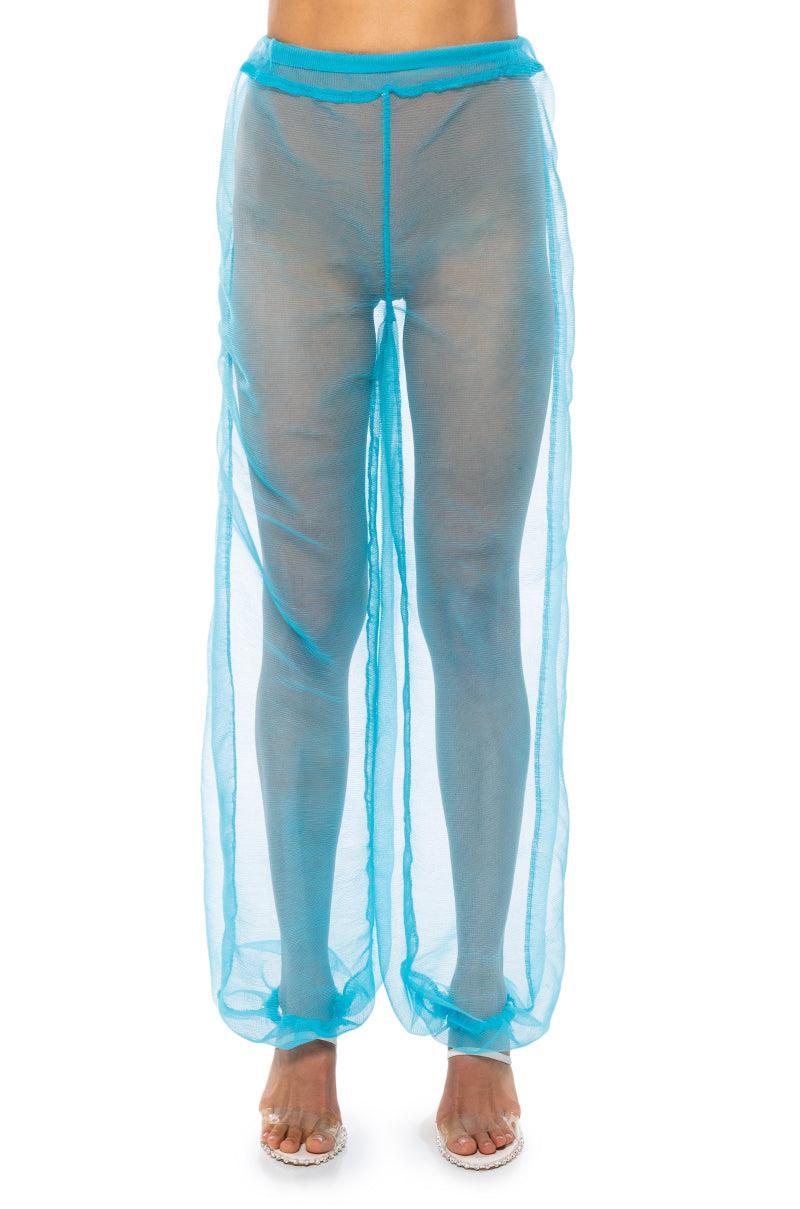 I DREAM OF JEANNIE PLEATED MESH JOGGER IN BLUE Product Image