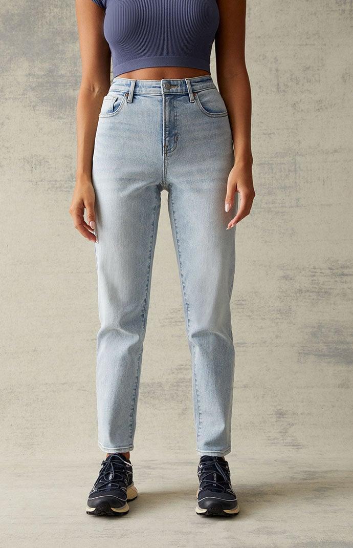 Women's Light Blue Curve Straight Leg Jeans product image