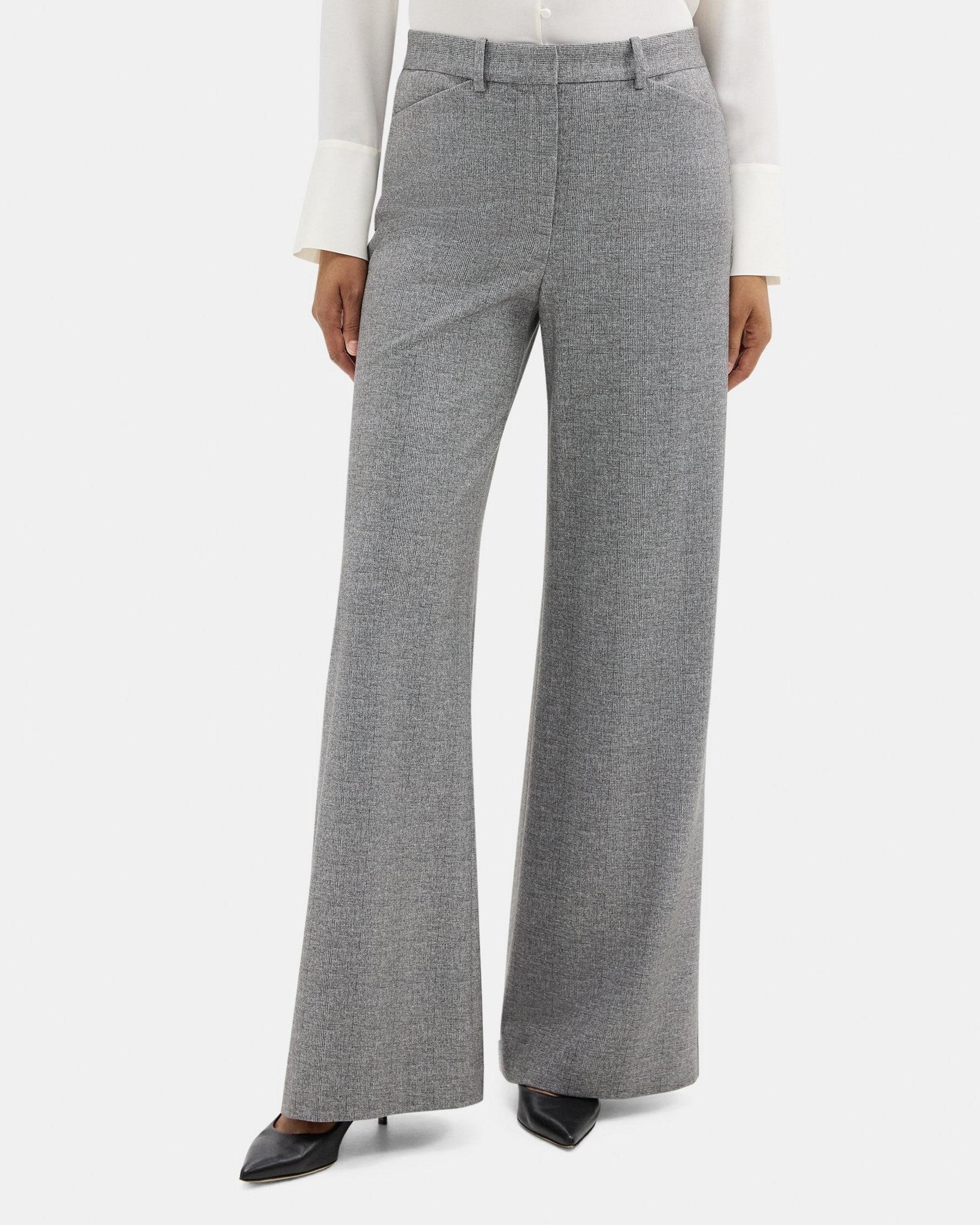 Wide-Leg Pant in Plaid Ponte product image