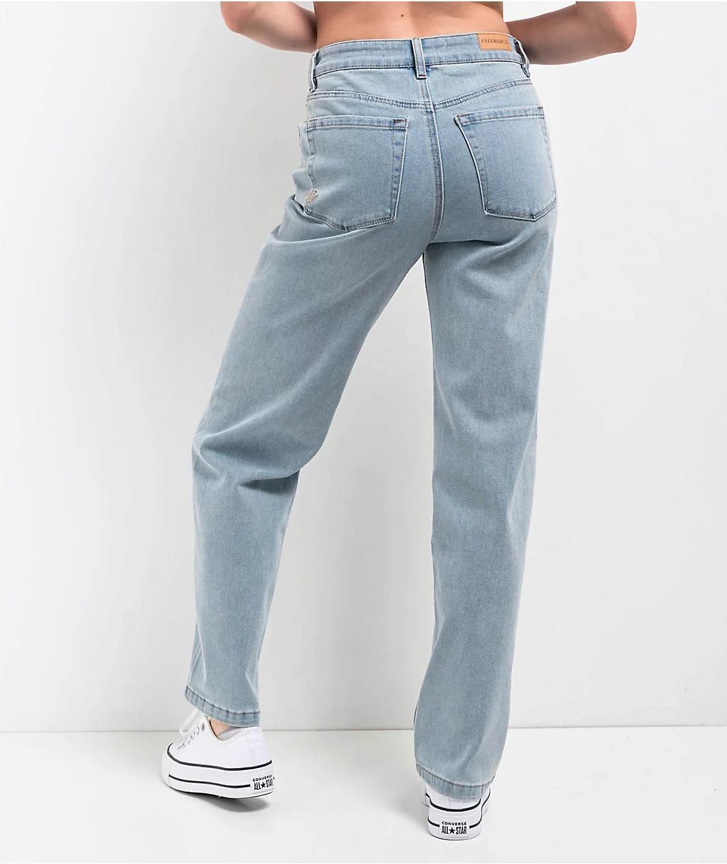 Freeworld Shore Blue Straight Leg Jeans Product Image