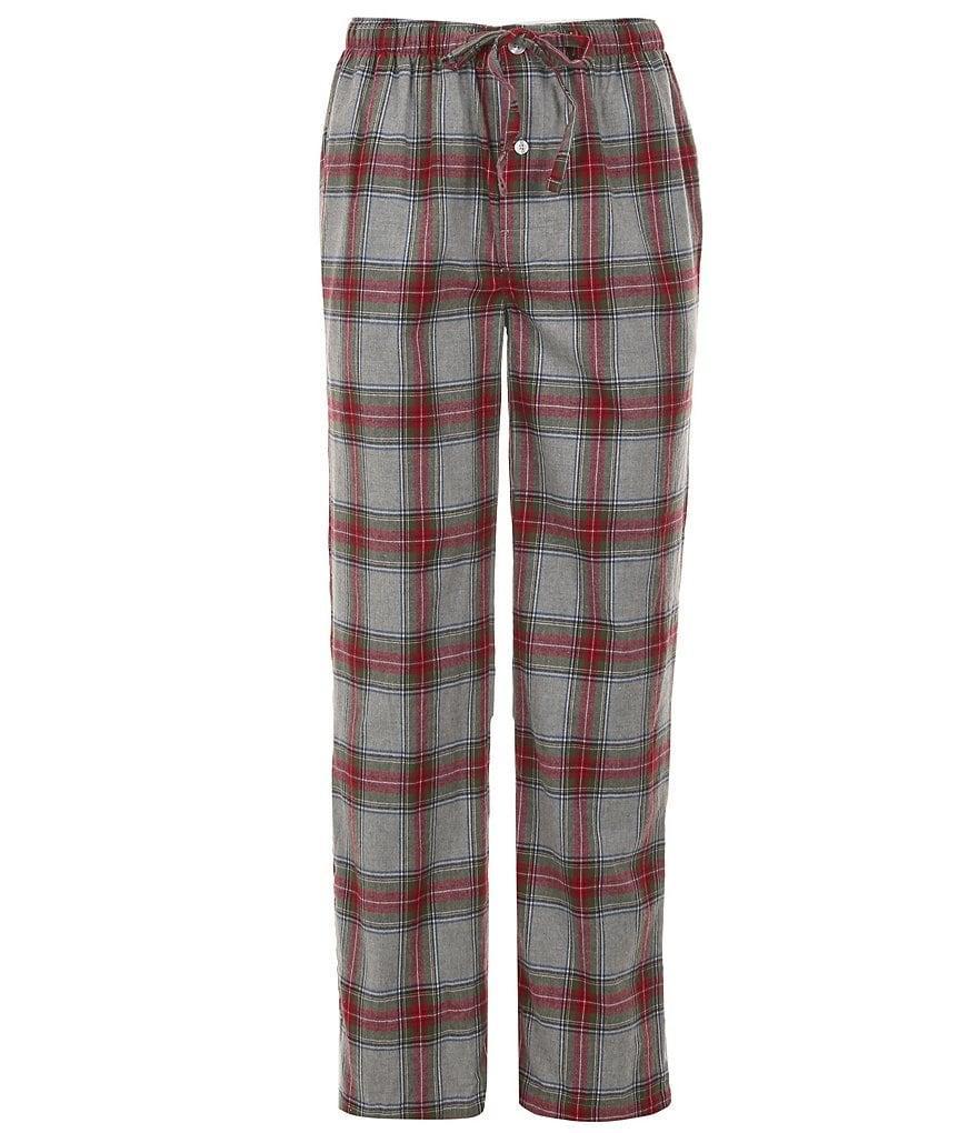 Roundtree & Yorke Portuguese Flannel Plaid Sleep Pants Product Image