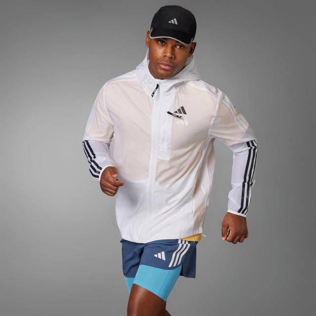 adidas Own The Run 3-Stripes Jacket White XL Mens Product Image