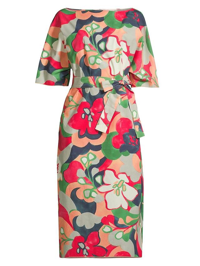 Womens Marguerite Dreamy Daisies Boatneck Midi-Dress Product Image