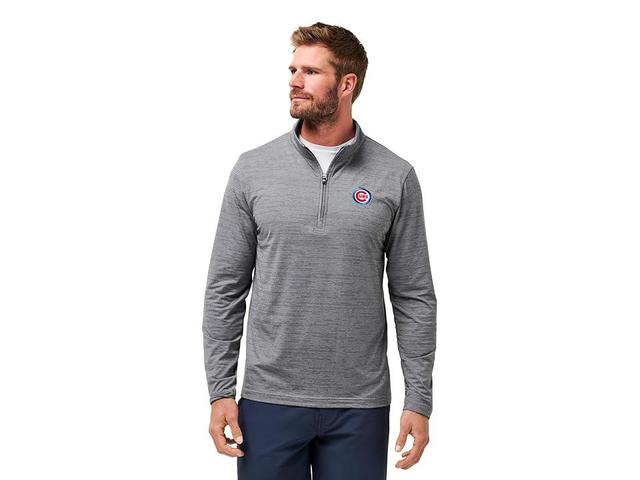 TravisMathew Chicago Cubs The Heater 1/4 Zip (Sleet/Quiet Shade) Men's Sweatshirt Product Image