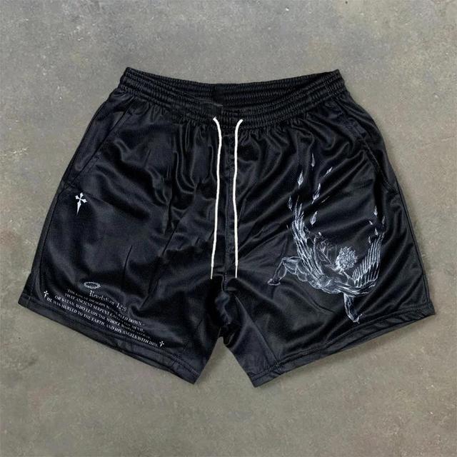 Fallen Angel Vintage Graphic Stretch Mesh Shorts Product Image