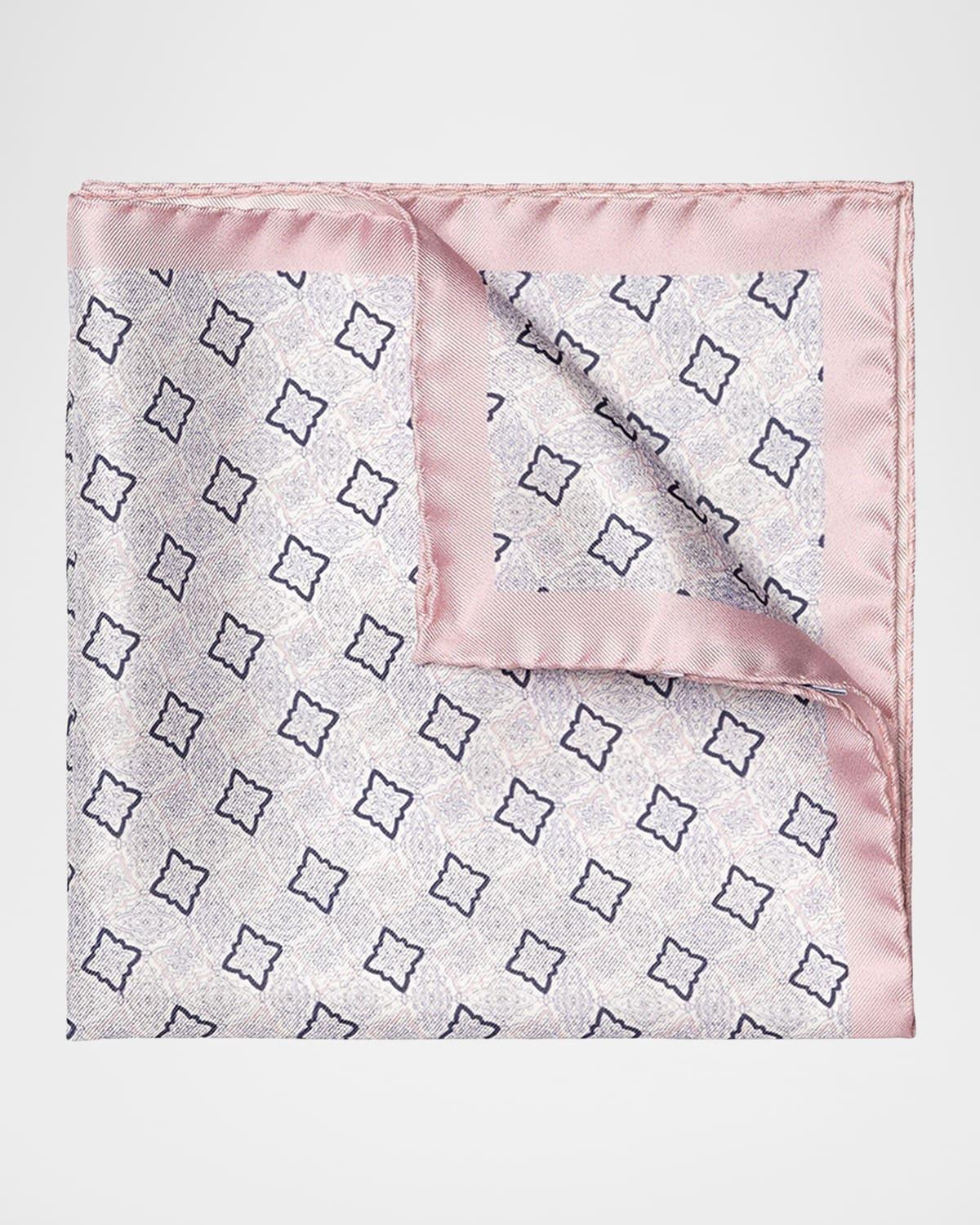 Mens Geometric Silk Pocket Square Product Image