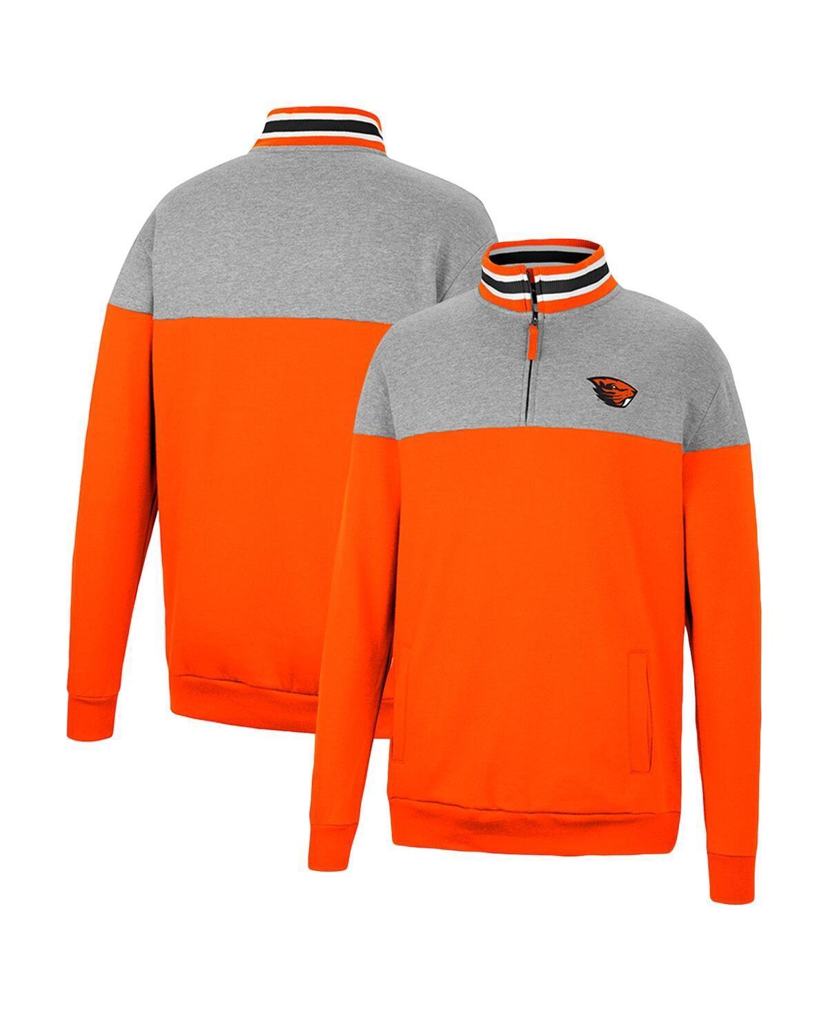 Mens Colosseum Heathered Gray Oregon State Beavers Be the Ball Quarter-Zip Top - Heathered Gray Product Image