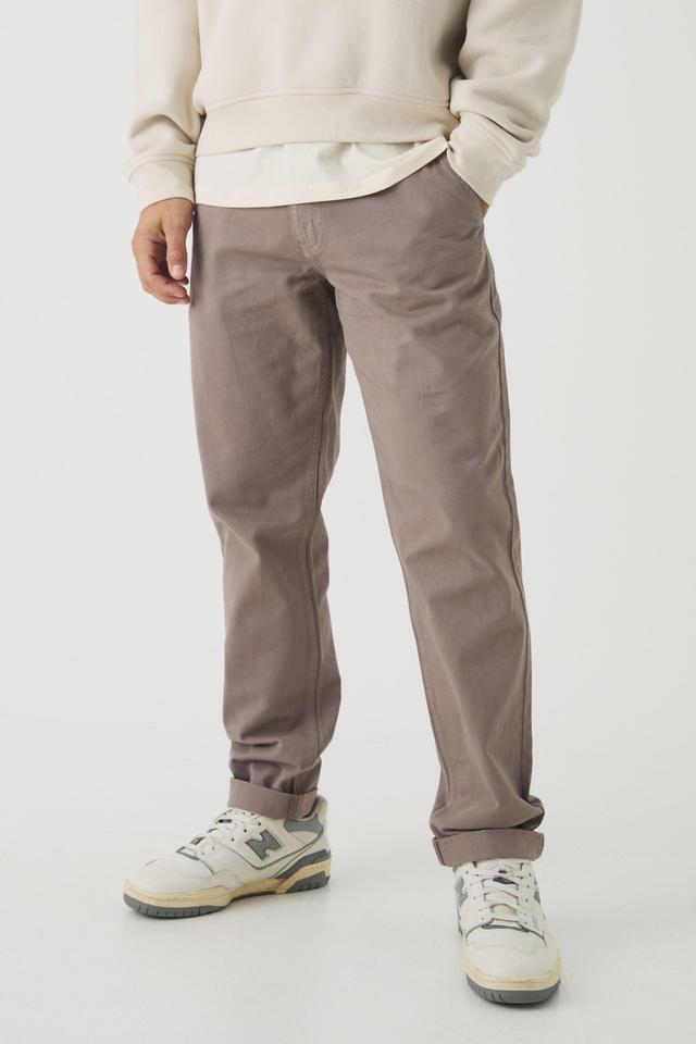 Fixed Waist Tapered Turn Up Hem Chino Pants | boohooMAN USA Product Image