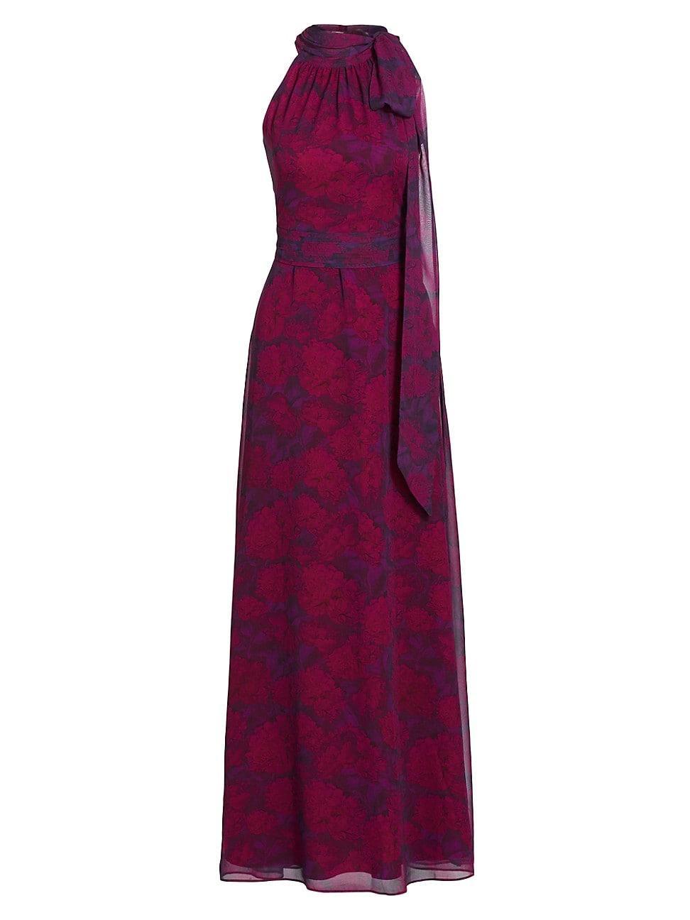 Womens Kayla Floral Chiffon Gown Product Image