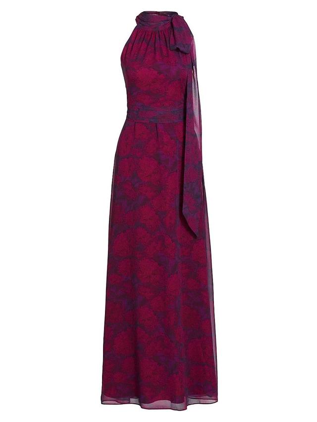 Womens Kayla Floral Chiffon Gown Product Image