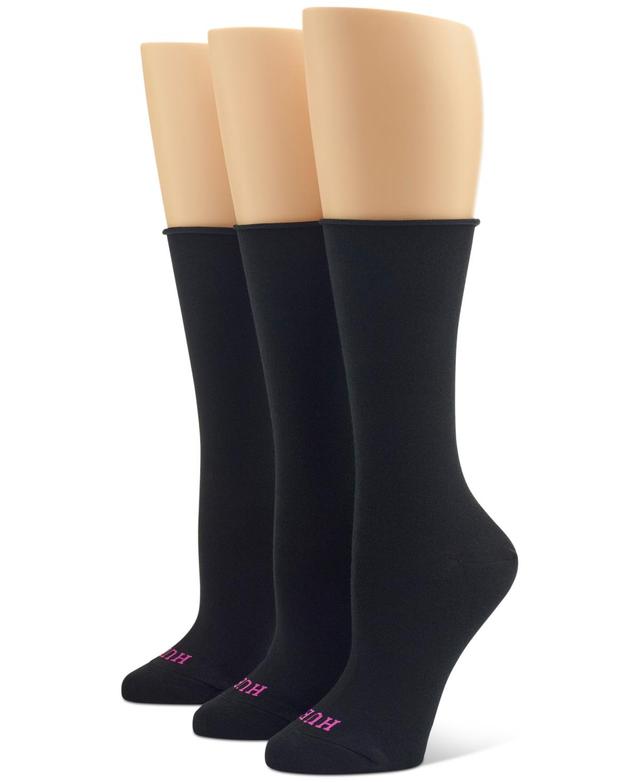 Hue Womens 3-Pk. Roll Top Socks - Oatmeal/Espresso Product Image