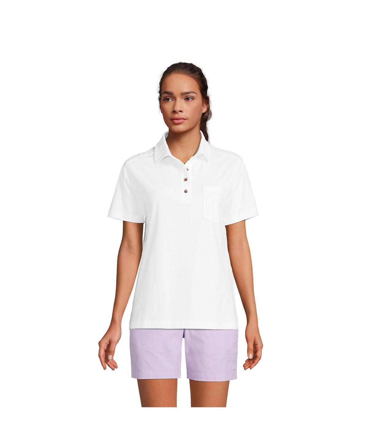 Lands End Womens Short Sleeve Super T Polo Shirt product image