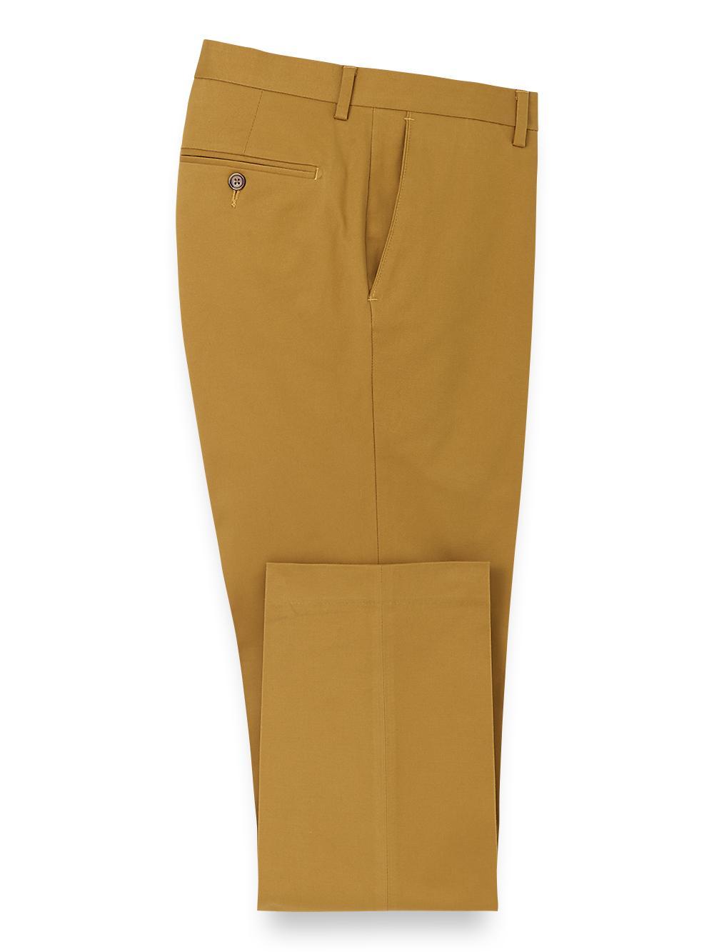 Cotton Stretch Twill Flat Front Pants Product Image