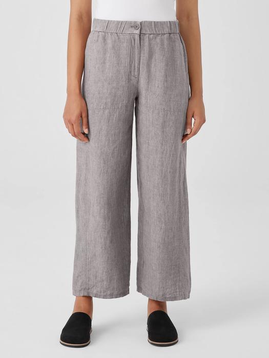 Washed Organic Linen Délavé Wide Trouser Pant Product Image