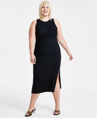 Trendy Plus Size Sleeveless Bodycon Maxi Dress, Created for Macy's Product Image