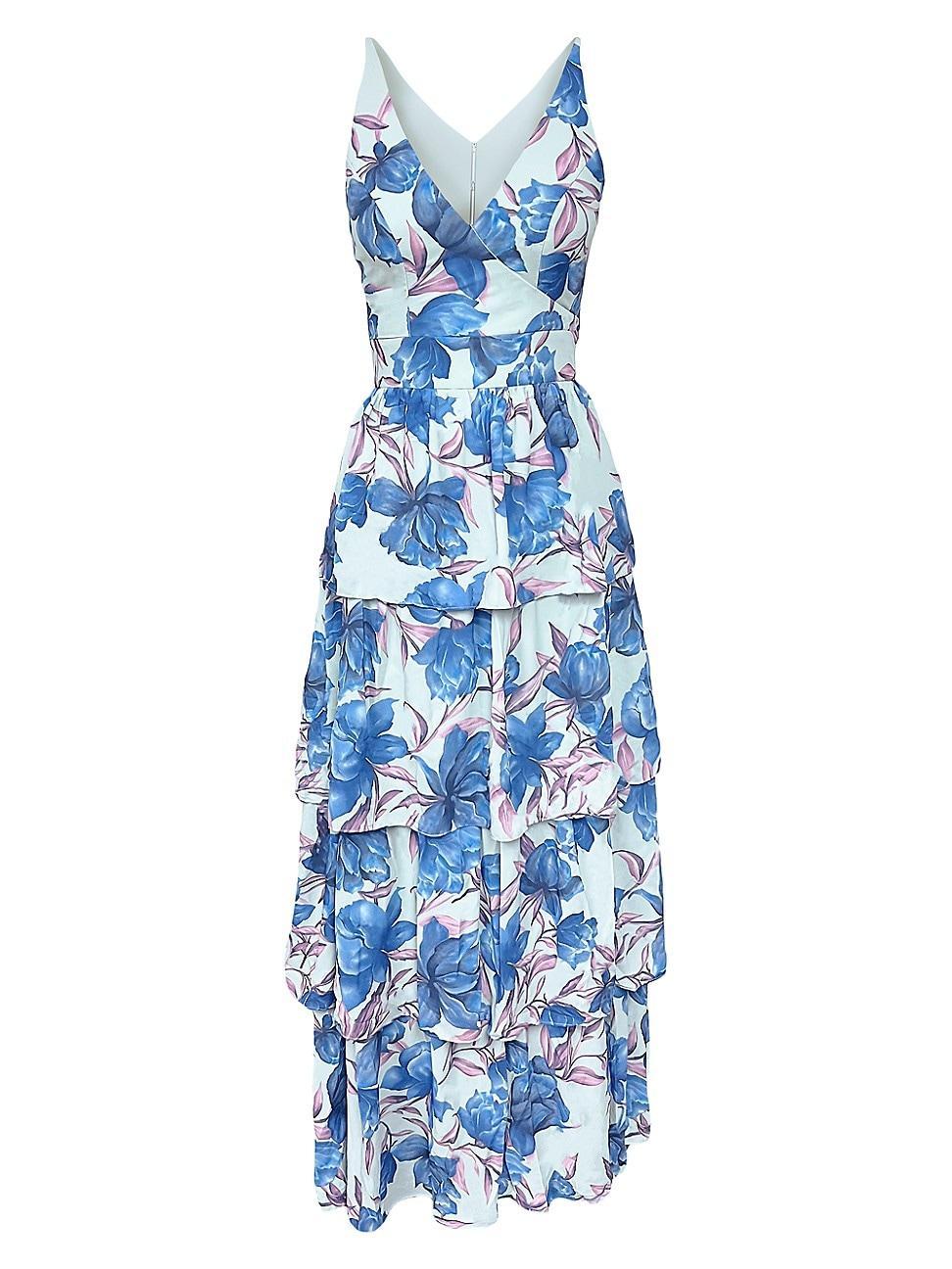 Womens Lorain Floral Georgette Maxi Dress Product Image