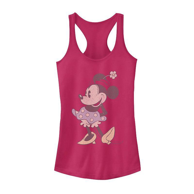 Juniors Disney Mickey And Friends Minnie Mouse Portrait Fade Vintage Racerback Graphic Tank Top, Girls Product Image