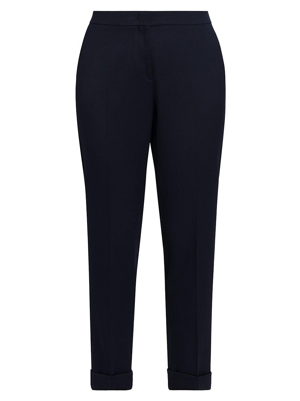 Womens Cuffed Stretch Wool Trousers product image