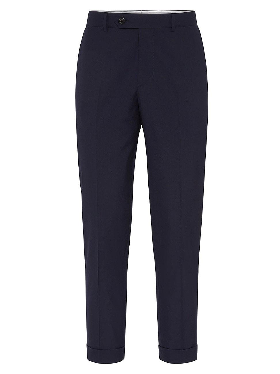 Mens Super 150s Lightweight Virgin Wool and Silk Formal Fit Trousers Product Image