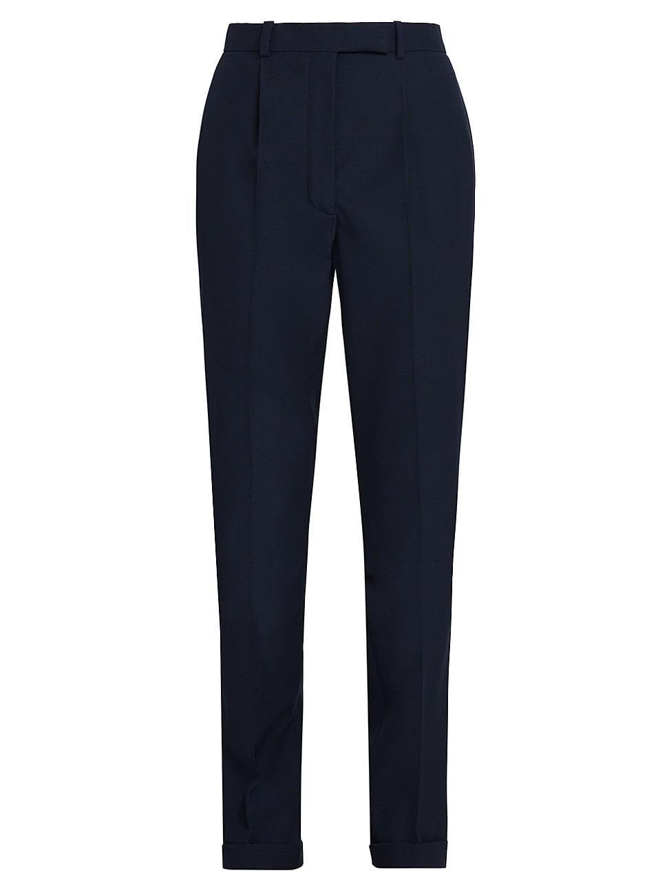 Womens Wool Straight-Leg Pants Product Image