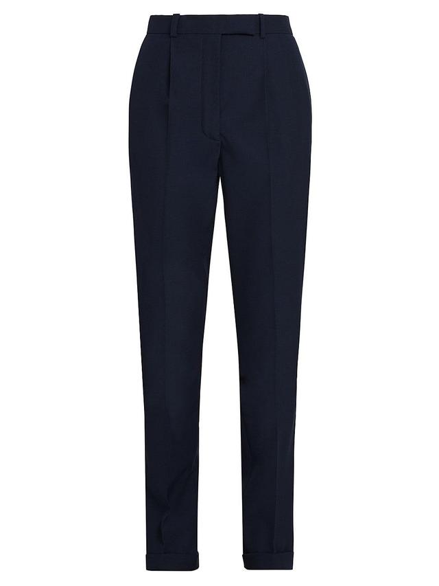 Womens Wool Straight-Leg Pants Product Image