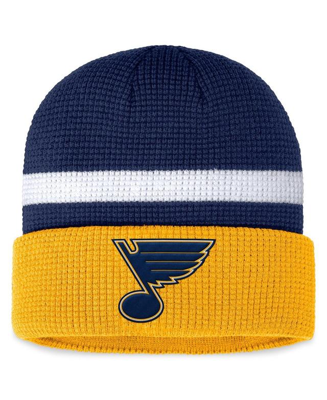 Mens Fanatics Branded /Gold St. Louis Blues Fundamental Cuffed Knit Hat Product Image