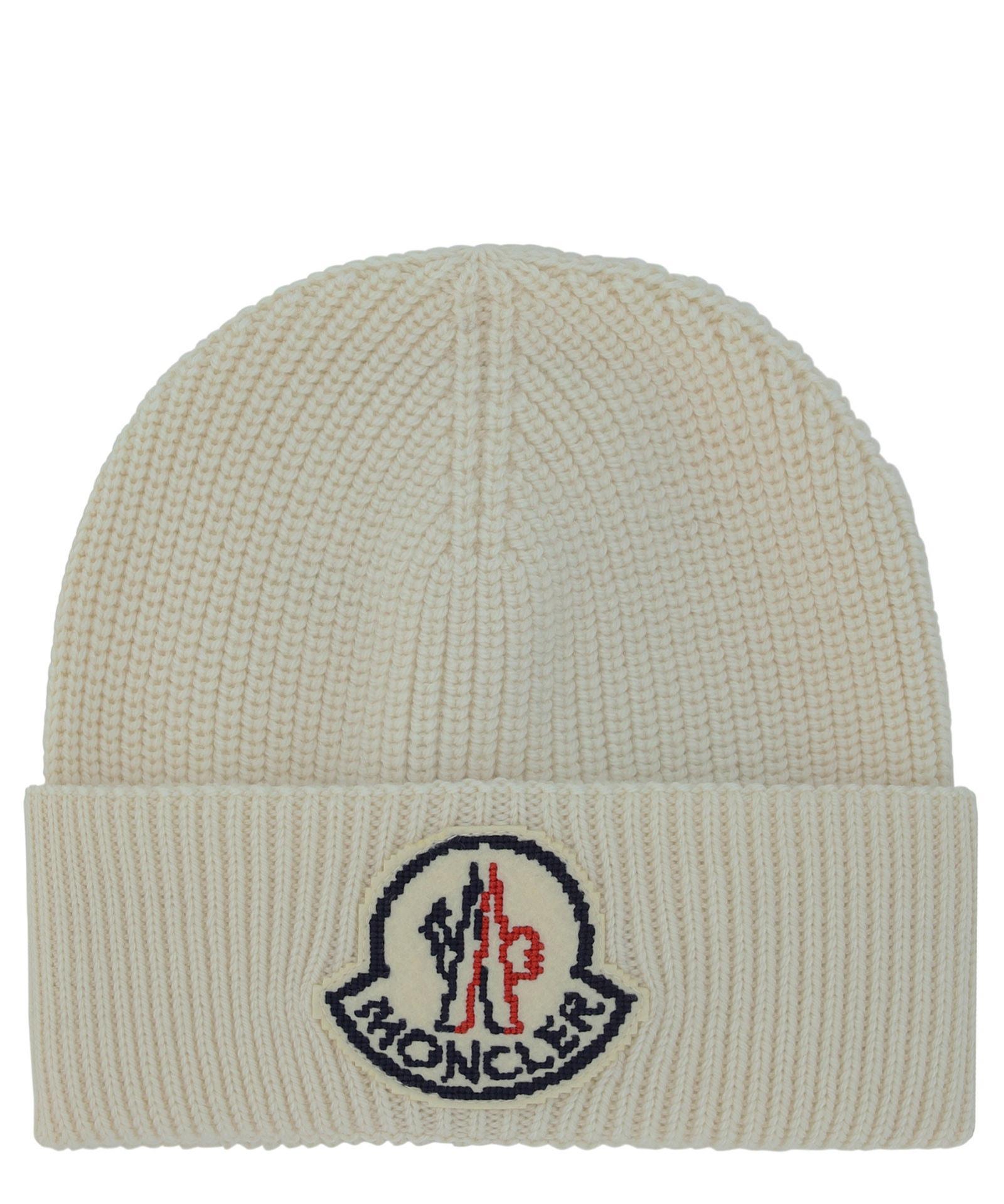 MONCLER Beanie In White Product Image