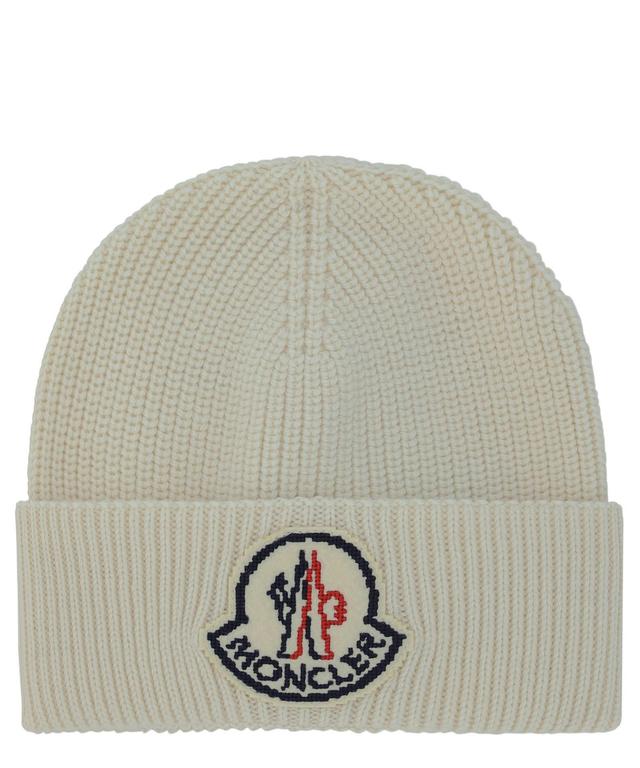 MONCLER Beanie In White Product Image