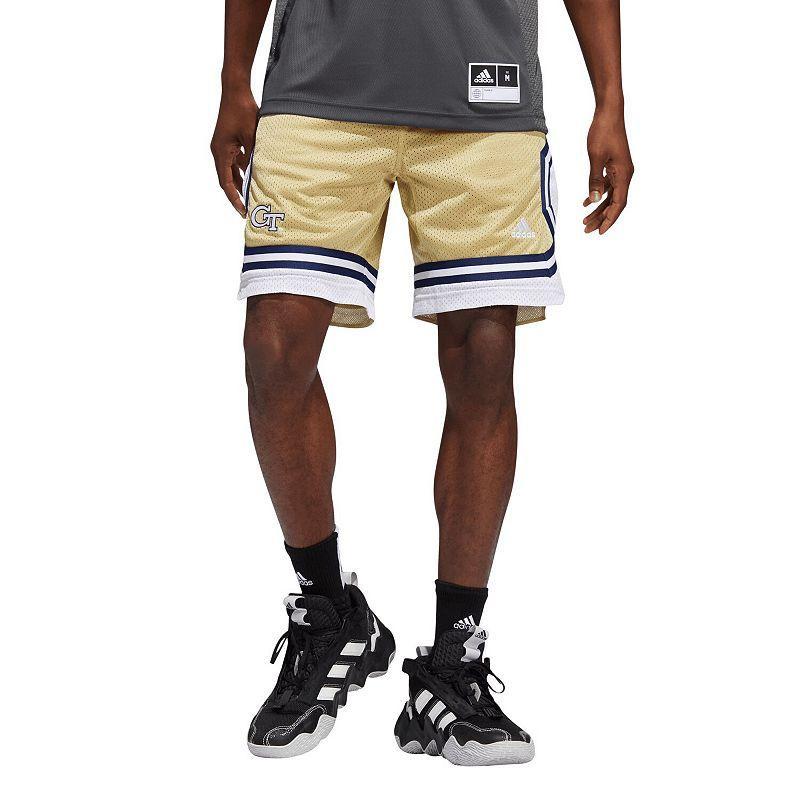 Mens adidas Gold Georgia Tech Yellow Jackets Swingman AEROREADY Basketball Shorts Product Image